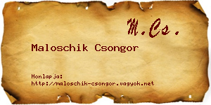 Maloschik Csongor névjegykártya